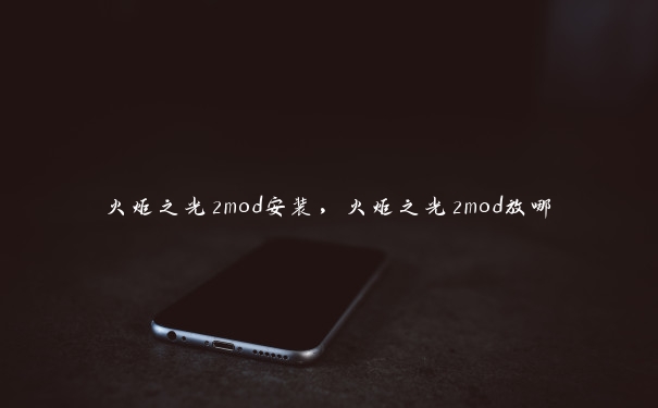 火炬之光2mod安装，火炬之光2mod放哪