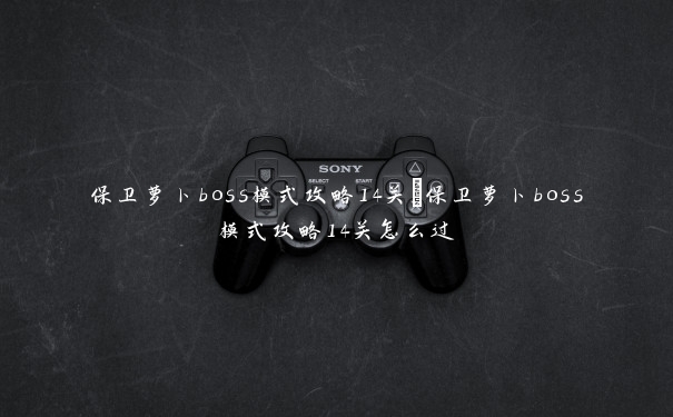 保卫萝卜boss模式攻略14关　保卫萝卜boss模式攻略14关怎么过