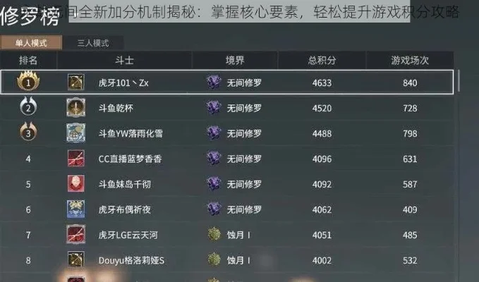 《永劫无间》伤害输出攻略：查看提升技巧与段位关系