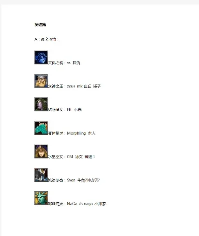 魔兽争霸单位英雄简称汇总